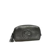 Pre-owned Leather gucci-bags Gucci Vintage , Gray , Dames