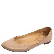 Pre-owned Leather flats Chloé Pre-owned , Pink , Dames