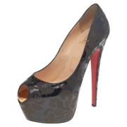 Pre-owned Leather heels Christian Louboutin Pre-owned , Black , Dames