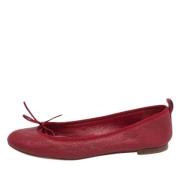 Pre-owned Leather flats Gucci Vintage , Red , Dames