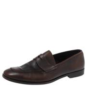 Pre-owned Leather flats Prada Vintage , Brown , Dames