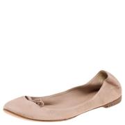 Pre-owned Suede flats Chloé Pre-owned , Beige , Dames
