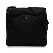 Pre-owned Canvas shoulder-bags Prada Vintage , Black , Dames