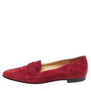 Pre-owned Suede flats Ralph Lauren Pre-owned , Red , Dames