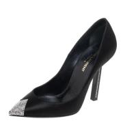 Pre-owned Satin heels Yves Saint Laurent Vintage , Black , Dames