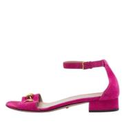 Pre-owned Suede sandals Gucci Vintage , Pink , Dames