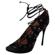 Pre-owned Suede sandals Alaïa Pre-owned , Black , Dames