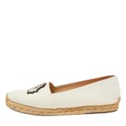 Pre-owned Canvas flats Christian Louboutin Pre-owned , White , Dames