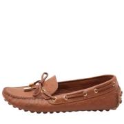 Pre-owned Leather flats Louis Vuitton Vintage , Brown , Dames