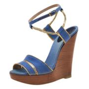 Pre-owned Canvas sandals Chloé Pre-owned , Blue , Dames