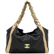 Pre-owned Leather totes Chanel Vintage , Black , Dames