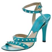 Pre-owned Leather sandals Marc Jacobs Pre-owned , Blue , Dames