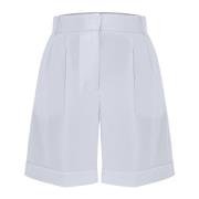 Trendy shorts met hoge taille en plooien Kocca , White , Dames