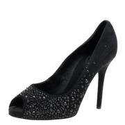 Pre-owned Suede heels Dolce & Gabbana Pre-owned , Black , Dames