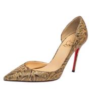 Pre-owned Fabric heels Christian Louboutin Pre-owned , Yellow , Dames