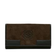 Pre-owned Leather wallets Loewe Pre-owned , Brown , Dames