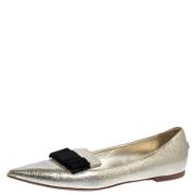 Pre-owned Leather flats Jimmy Choo Pre-owned , Gray , Dames