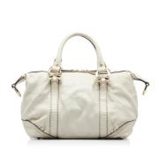 Pre-owned Leather handbags Gucci Vintage , White , Dames