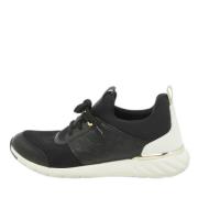 Pre-owned Leather sneakers Louis Vuitton Vintage , Black , Dames