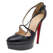 Pre-owned Leather heels Christian Louboutin Pre-owned , Black , Dames