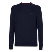 Donkerblauwe Pullovers Tommy Hilfiger , Blue , Heren