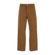 Biscuit Katoenen Dubbele Kniebroek Carhartt Wip , Brown , Heren