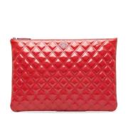 Pre-owned Leather chanel-bags Chanel Vintage , Red , Dames