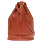 Pre-owned Leather backpacks Louis Vuitton Vintage , Brown , Dames