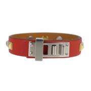 Pre-owned Leather bracelets Hermès Vintage , Red , Dames