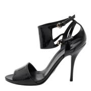 Pre-owned Leather sandals Gucci Vintage , Black , Dames