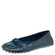 Pre-owned Leather flats Louis Vuitton Vintage , Blue , Dames