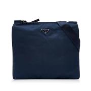 Pre-owned Canvas shoulder-bags Prada Vintage , Blue , Dames