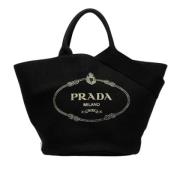 Pre-owned Canvas handbags Prada Vintage , Black , Dames