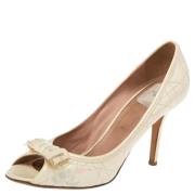 Pre-owned Leather heels Dior Vintage , Beige , Dames