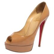 Pre-owned Leather heels Christian Louboutin Pre-owned , Beige , Dames