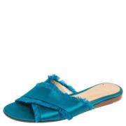 Pre-owned Satin sandals Gianvito Rossi Pre-owned , Blue , Dames