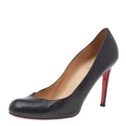 Pre-owned Leather heels Christian Louboutin Pre-owned , Black , Dames