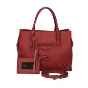Pre-owned Leather totes Balenciaga Vintage , Red , Dames