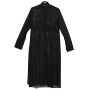 Pre-owned Cotton dresses Alaïa Pre-owned , Black , Dames