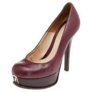 Pre-owned Leather heels Fendi Vintage , Red , Dames