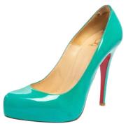 Pre-owned Leather heels Christian Louboutin Pre-owned , Green , Dames