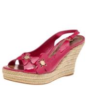 Pre-owned Leather sandals Louis Vuitton Vintage , Pink , Dames