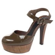 Pre-owned Leather heels Marni Pre-owned , Green , Dames