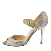 Pre-owned Fabric sandals Jimmy Choo Pre-owned , Gray , Dames