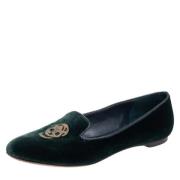 Pre-owned Velvet flats Alexander McQueen Pre-owned , Green , Dames