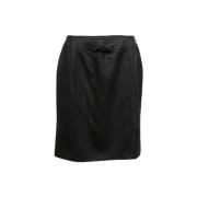 Pre-owned Wool bottoms Chanel Vintage , Black , Dames