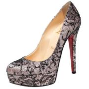 Pre-owned Lace heels Christian Louboutin Pre-owned , Black , Dames