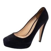 Pre-owned Suede heels Miu Miu Pre-owned , Black , Dames