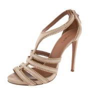 Pre-owned Suede sandals Alaïa Pre-owned , Beige , Dames