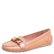 Pre-owned Leather flats Louis Vuitton Vintage , Beige , Dames